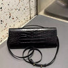 2025 Luxury Designer New Crocodile Pattern Evening Banquet Bag Cow Leather Style Crossbody Bag Horizontal Shoulder Handbag Women