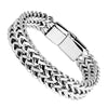 Stainless Steel Braided Double Row Front and Rear Fish Scale Alloy Magnetic Buckle Bracelet with Keel Jewelry New Model