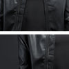 Minglu Spring Autumn Faux Leather Men's Jackets Luxury Solid Color Turn Down Collar Zipper Male Overcoats Motorcycle Man Coats