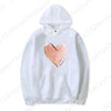 Fashion Valentine's Day Heart & Love Print Hoodies For Women Winter Autumn Casual Hooded Sweatshirts Valentines Hoodies Pullover