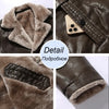 Men Winter Long Thick Fleece PU Leather Jacket New Winter Fashion Suit Collar Men's Windbreaker Leather Jacket Coats