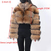 Maomaokong Real Fur Jacket  Women Winter Short Natural real Fox Fur Lady Zipper Fur Coat Female Warm Jacket  with Collar