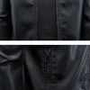 Minglu Stand Collar Spring Autumn Men's Jackets Luxury Solid Color Zipper Biker Male Coats Fashion Faux Leather Man Overcoat 4XL