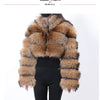 MAOMAOKONG Trend New Real Fur Coat Natural Fox Fur Women's Winter Coats Short Jackets Female Clothing Vests Fashion