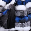 Maomaokong Real Fur Coat Winter Women Silver Fox Fur Luxury Warm Thick Furry Fox Fur Coat Long Natural Fur Jackets