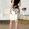 European and American cross-border spring and summer printed sexy dress export women's printed pencil mid-length hip skirt