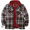 Mens Long Sleeve Winter Hooded Coats Fleece Lined Flannel Plaid Shirts Jacket Button Down Sherpa Jackets with Hood