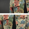 Minglu Floral Jacquard Men's Jackets High Quality Single Breasted Autumn Winter Male Coats Man Outerwear Plus Size 5XL