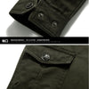 High-quality men's military jacket new multi-pocket collar embroidered sleeve pilot tooling plus size cotton jacket men