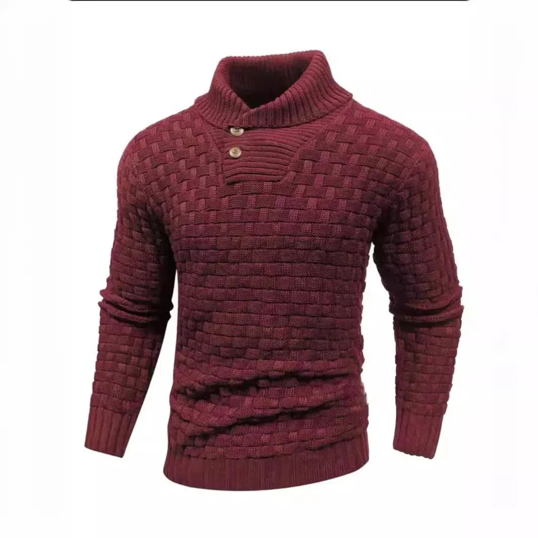 Men's Sweater Knit Pullover Fashionable Polo/Turtle Neck Slimming Smooths Your Silhouette Winter Casual Thick Thin