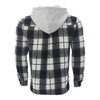 Cross border new fashionable European and American men's foreign trade leisure hooded plaid shirt jacket men's stock