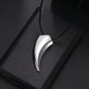 Punk Hip Hop Stainless Steel Crescent Tooth Spike Pendant Necklace Men Women Fashion Wolf Tooth Chain Necklace Jewelry