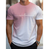 Letter Print T-Shirt Top Breathable Soft Short Sleeve Menswear