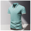 POLO shirt men's summer fashion ice silk quick drying short sleeved T-shirt solid color loose business collar pure cotton top