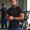 Summer New Fitness Clothes Coach Sports T-shirt Muscle Tights Men High Elastic Training Clothes Short Sleeve Fitness Clothes Men