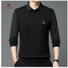 New Long Sleeve Polo Shirts Waffle Men's Long Sleeve T-shirt Spring Lapel Business Casual Polo Shirt Elastic Base Shirt Top