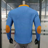 Cross-border new men's waffle color matching strap V-neck top casual long-sleeved bottoming T-shirt