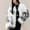 ZVAQS Natural Raccoon Fur Coat Women Winter Luxury Clothes White V Neck Fur Jacket Old Money Style Outerwears 2024 шуба женская