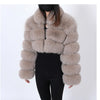 MAOMAOKONG Trend New Real Fur Coat Natural Fox Fur Women's Winter Coats Short Jackets Female Clothing Vests Fashion