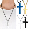 Men Simple Cross Pendant Alloy Necklace Chain Jewelry Christmas Day Gift Simple Cross Stainless Steel Necklace Titanium Steel