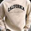 California Printed Men's Long Sleeved Sweatshirt Outdoor Sports Fashion Round Neck Hoodless Sweatshirt Casual Oversized Hoodies