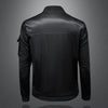 Minglu Spring Autumn Black Men's Jackets High Quality Stand Collar Solid Color Male Coats Sport Casual Man Overcoat 5XL