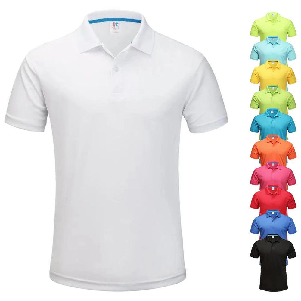 Running Dry Fit Polo Shirts Men Polyester Golf T Shirts Mens Sport T-shirt Quick Dry Tshirts Unisex Camisas Polos Para Hombres