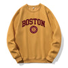 Boston City Us Founded In 1630 Men Hoody Warm Fleece Crew Neck Tracksuit Fashion Classic New Hoodie Sports Street Loose Hoodies