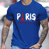 Men's T-Shirt Fashion Street Paris Letter Short Sleeved T Shirt For Men Casual 3d Print Summer Top Breakable Loose Men Clothing