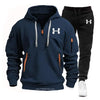 New Men's Sets Tracksuit Autumn Men Multi-pocket Zipper Hoodie + Sports Pants Two-piece Leisure Fitness Sports Men Clothing Set