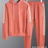 Light luxury wear with grapefruit red casual sports suit autumn and winter slim-fit men's and women's hoodie pants