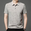 2025Summer New Men's Business Print Short Sleeved POLO Shirt Comfortable and Cool Casual Fashion T-shirt