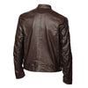 Mens High-quality Locomotive Leather Jacket Fashion Stand-up Collar Punk Leather Jacket Men