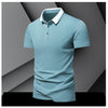 Summer men's POLO shirt, ice silk quick drying short sleeved pure cotton T-shirt, solid color business lapel half sleeved top