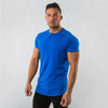 Brand gym clothing fitness t shirt men fashion summer sports short sleeve t-shirt cotton bodybuilding muscle workout tshirt man