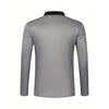 Spring and Autumn men's long sleeved shirt, comfortable business T-shirt, men's street casual fashion top