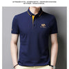 Summer New Men's Embroidered Polo Collar 100% Cotton Short Sleeved Polo Shirt Fashion Solid Color Casual Top T-shirt M-4xl