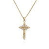 NEWBUY Gold Color Jesus Cross Pendant Stainless Steel Chain Necklace For Women Men Classic Design Christain Jewelry Gift