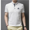 Summer New Men's Embroidered Polo Collar 100% Cotton Short Sleeved Polo Shirt Fashion Solid Color Casual Top T-shirt M-4xl