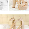 Women High Heel Shoes Sexy Party Nightclub Platform Elegant Sandals Wedding Shoes Bridal Pumps Summer Peep Toe Luxury Thick Heel