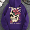 Men's Slogan and Skull Print Hoodie Versatile and Comfortable Everyday Sweatshirt 2024 Spring and Autumn Long Sleeve S-3XL