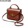 Genuine Leather Women luxury bag high quality Simple vintage Fashion Postman handbags ladies shoulder green small bag