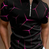 Fashion Men's 3D Printed Polo Shirts Male Turn-Down Collar T Shirt Tops