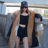 MAOMAOKONG 2023 Red Fox Fur Liner Parkas Real Fur Collar Coat Thick Warm Female Inner Fur Luxury Jacket Woman