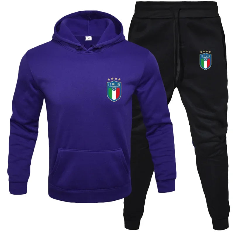 Hoodies+Pants Two Piece Set Men Womens Hoodies Tracksuits Jogger Pants thick Warm Clothes Men