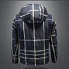 Minglu Plaid Hooded Zipper Men's Jackets High Quality Long Sleeve Spring Autumn Sport Casual Male Outerwear Fashion Man Coats