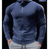 Mens Running Training Jacket Gym Fitness Sports Shirts Tops Short Sleeve Hoodies Outdoor Cycling Hoodie Muscle Workout Clothes