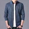 M-4XL Autumn/Winter New Men's Plush Thickened Knitted Jacket Vertical Neck Zipper Sweater Cardigan Warm Coat Jacket Jacket