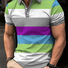 Striped Print Men's Shirts Simple Shirts for Men Polo Street Men's Clothing Loose Mens Polo Shirts Casual Polo Shirt for Men Top