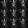 Stainless Steel Double Layer Necklaces for Men Women Simple 26 Letter Pendant Necklace Fashion Women's Jewelry for Party Gift